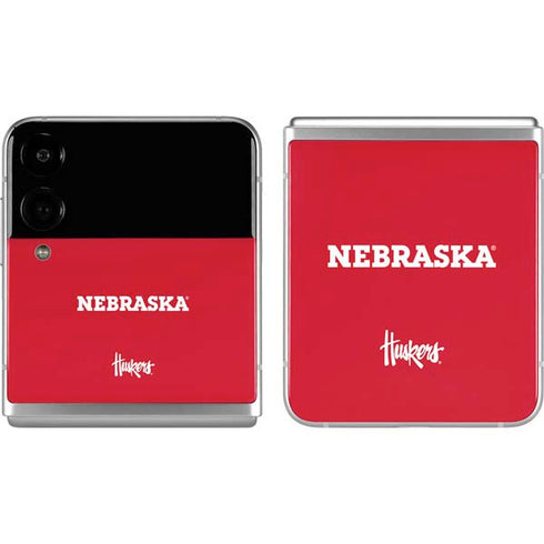 University of Nebraska Red Galaxy Z Flip4 5G Skin